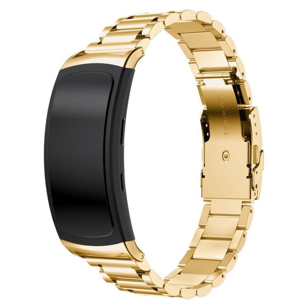 Rigtigt pænt Samsung Gear Fit2 Metal Rem - Guld#serie_1