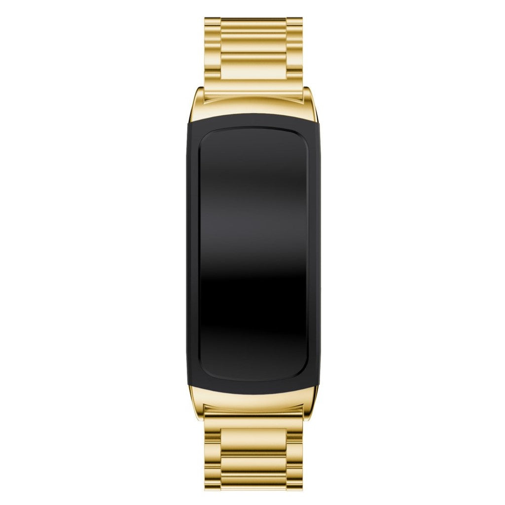 Rigtigt pænt Samsung Gear Fit2 Metal Rem - Guld#serie_1
