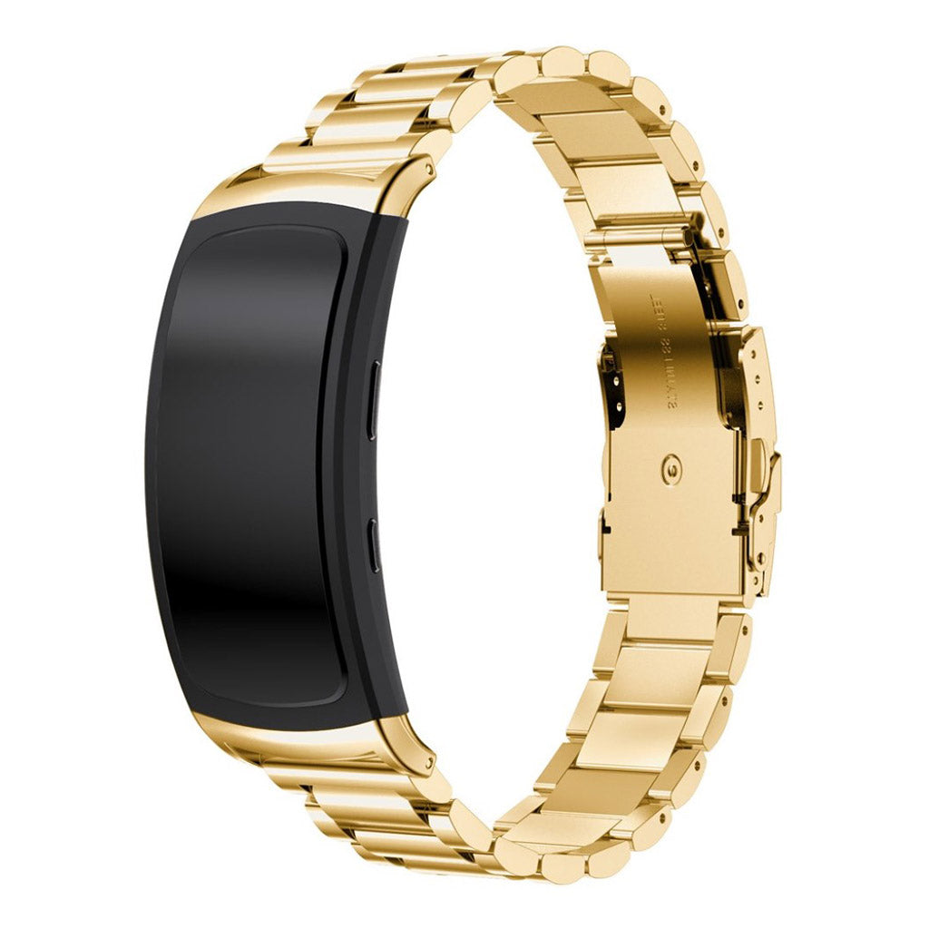 Rigtigt pænt Samsung Gear Fit2 Metal Rem - Guld#serie_1