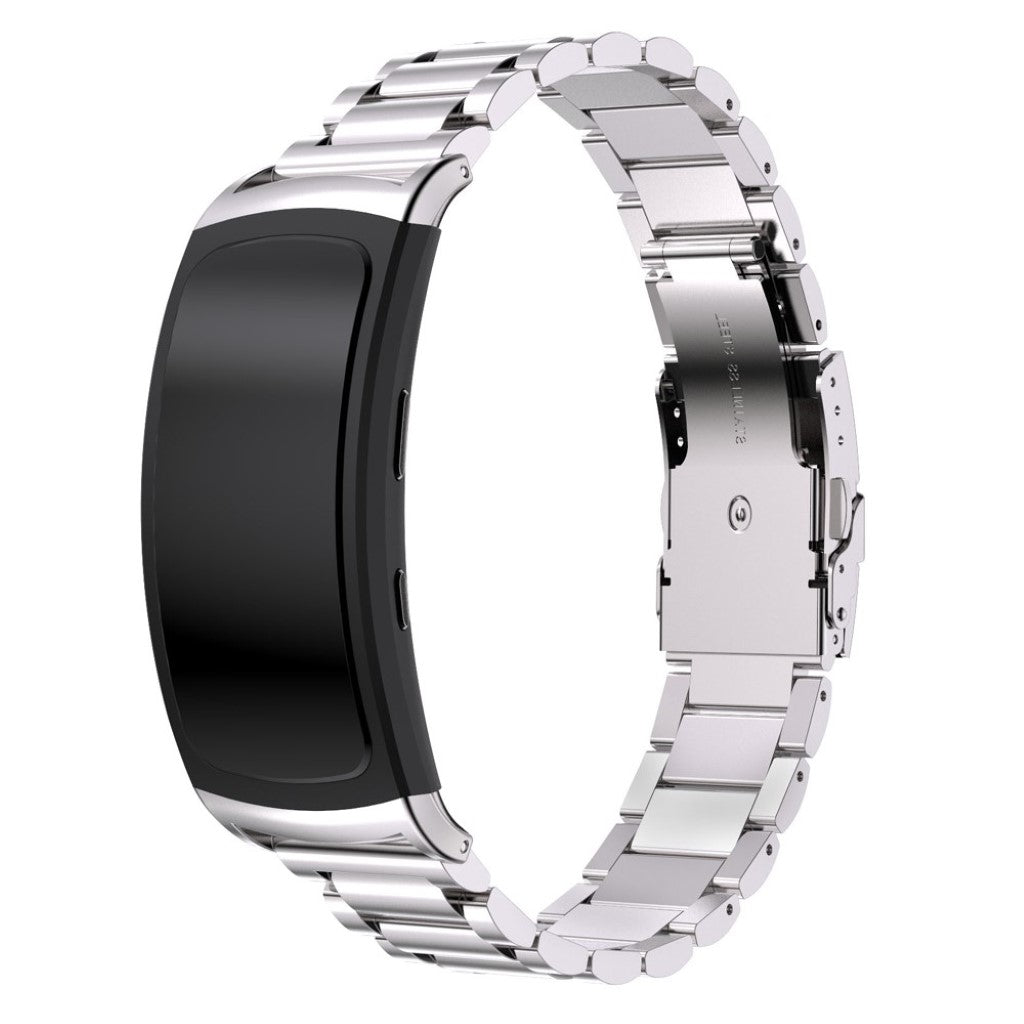 Rigtigt pænt Samsung Gear Fit2 Metal Rem - Sølv#serie_3