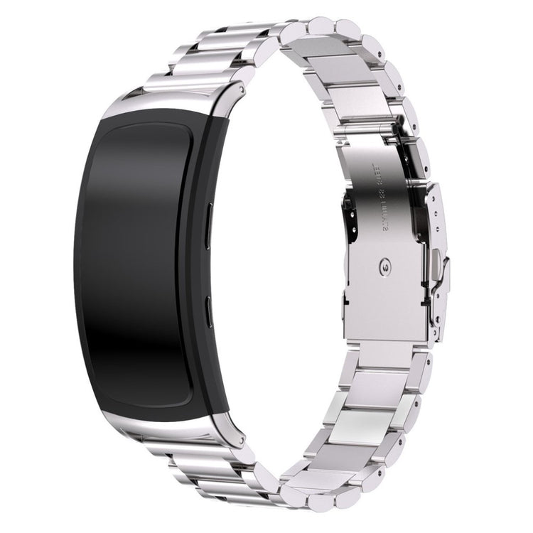 Rigtigt pænt Samsung Gear Fit2 Metal Rem - Sølv#serie_3