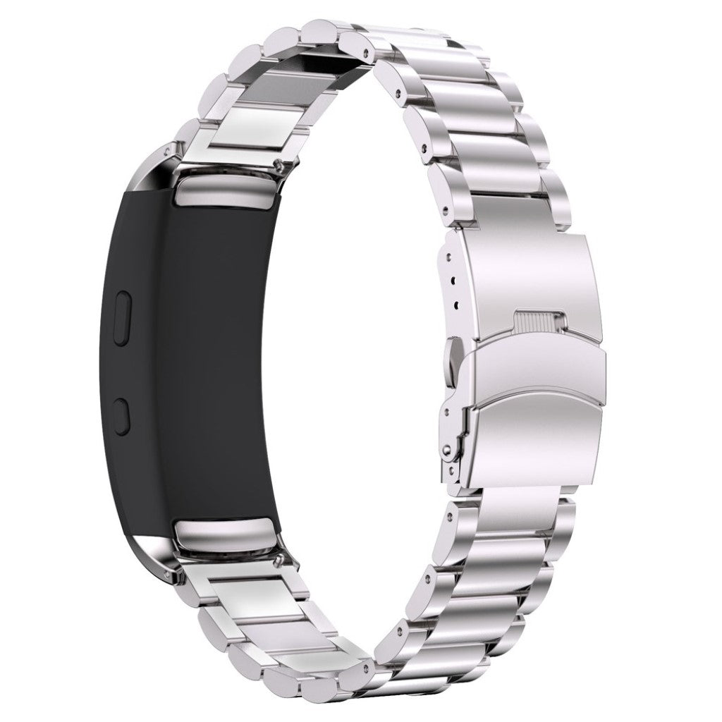 Rigtigt pænt Samsung Gear Fit2 Metal Rem - Sølv#serie_3