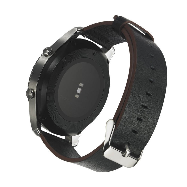 Mega nydelig Samsung Gear S3 Kunstlæder Rem - Sort#serie_6