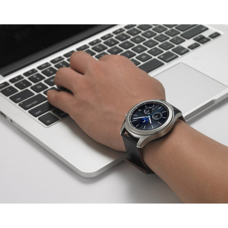 Mega nydelig Samsung Gear S3 Kunstlæder Rem - Sort#serie_6