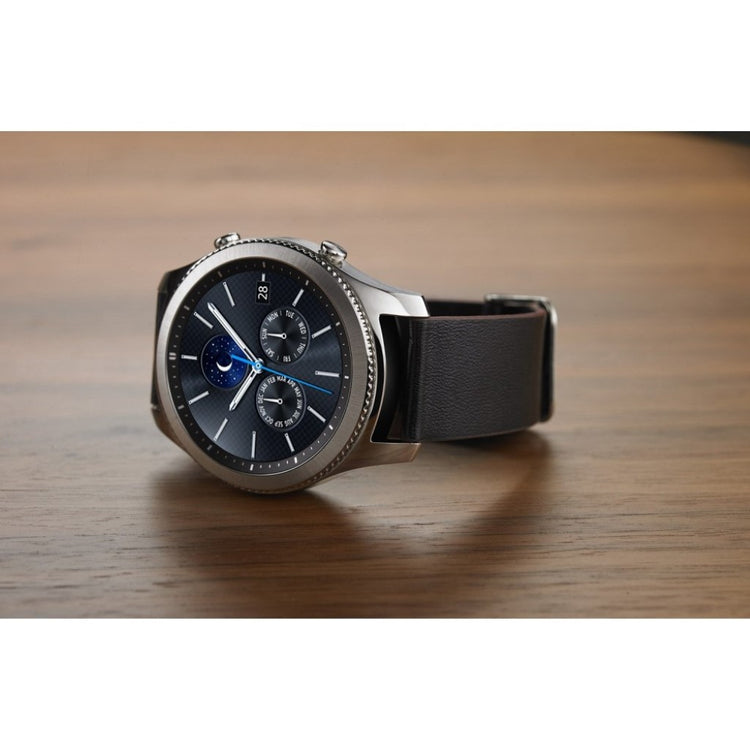 Mega nydelig Samsung Gear S3 Kunstlæder Rem - Sort#serie_6