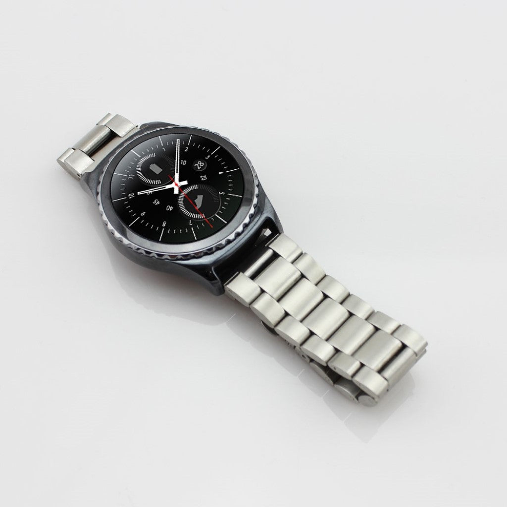 Meget slidstærk Samsung Gear S3 Metal Rem - Sølv#serie_9
