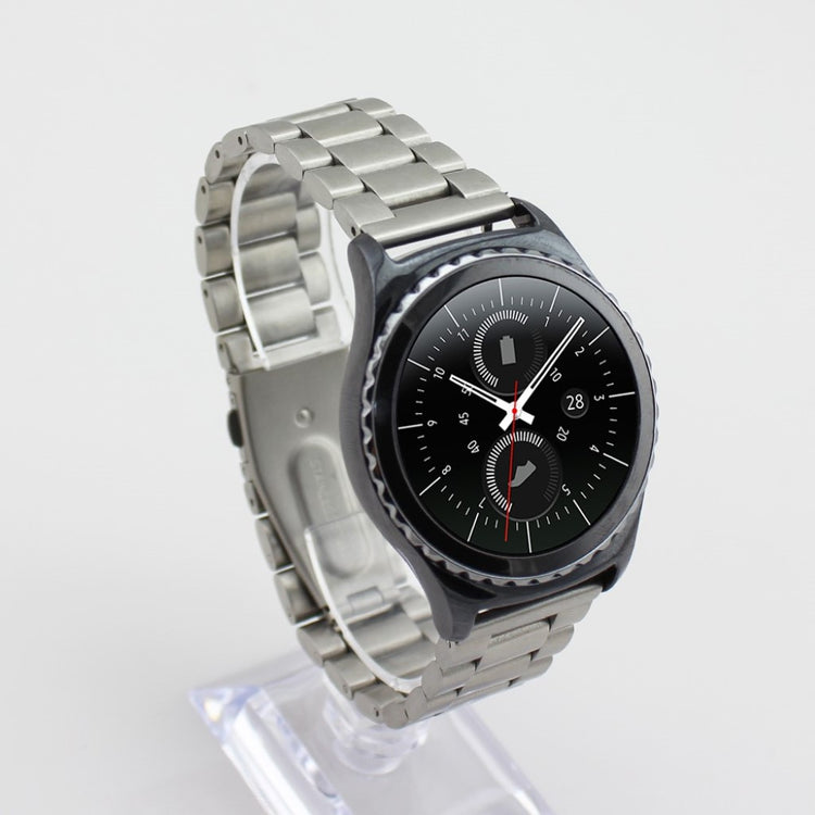 Meget slidstærk Samsung Gear S3 Metal Rem - Sølv#serie_9