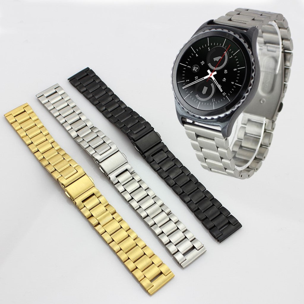 Meget slidstærk Samsung Gear S3 Metal Rem - Sølv#serie_9