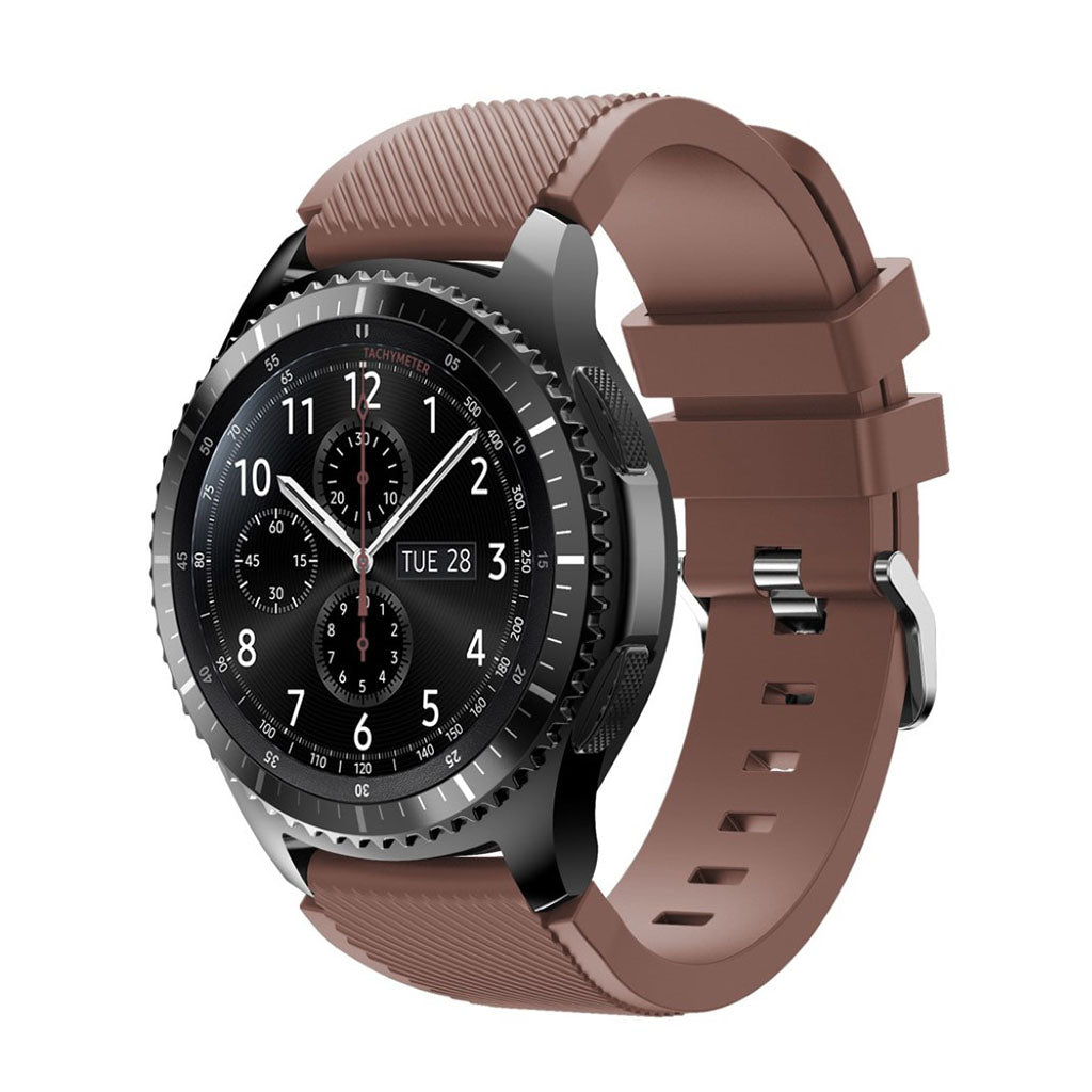 Fantastisk Samsung Gear S3 Silikone Rem - Brun#serie_1