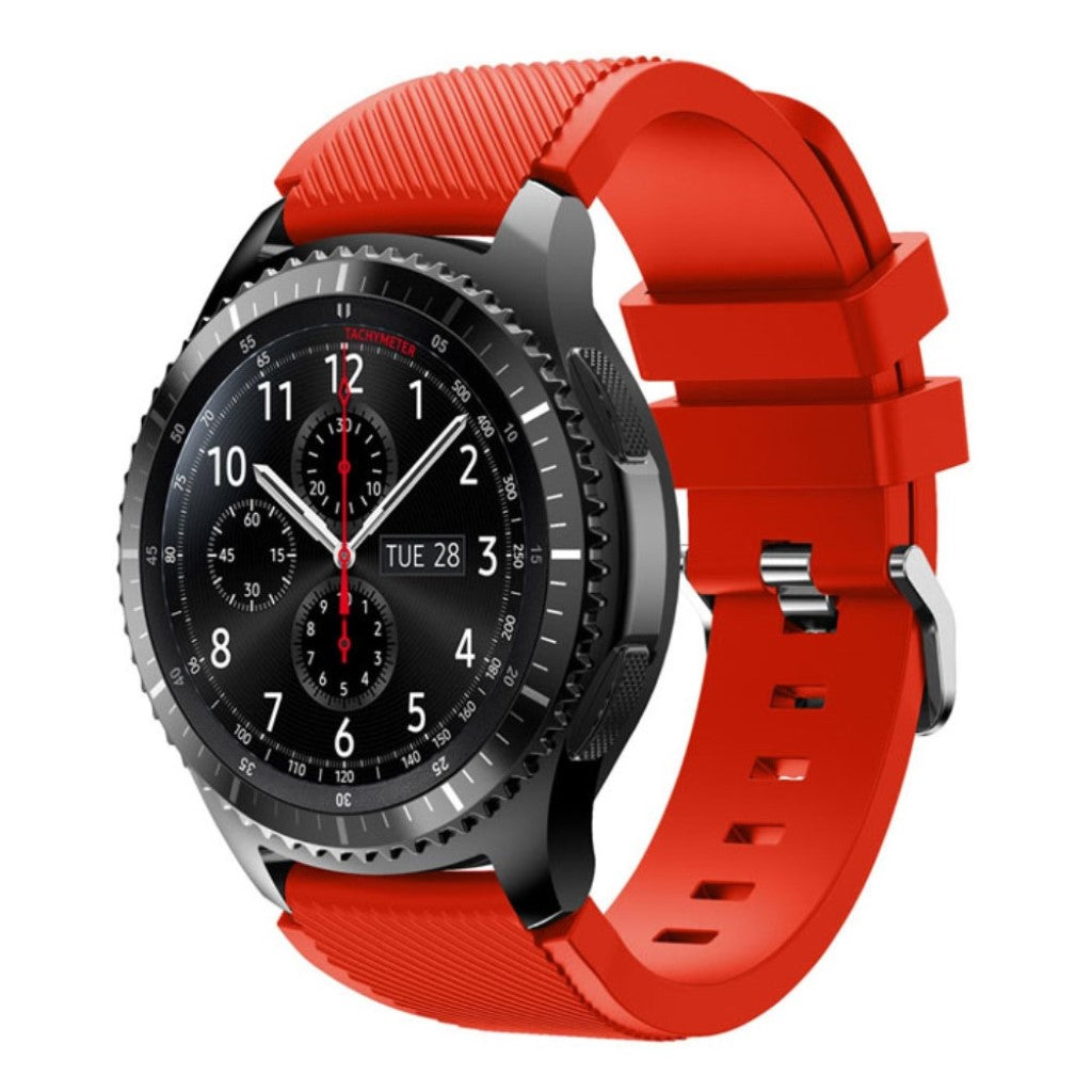 Fantastisk Samsung Gear S3 Silikone Rem - Rød#serie_13