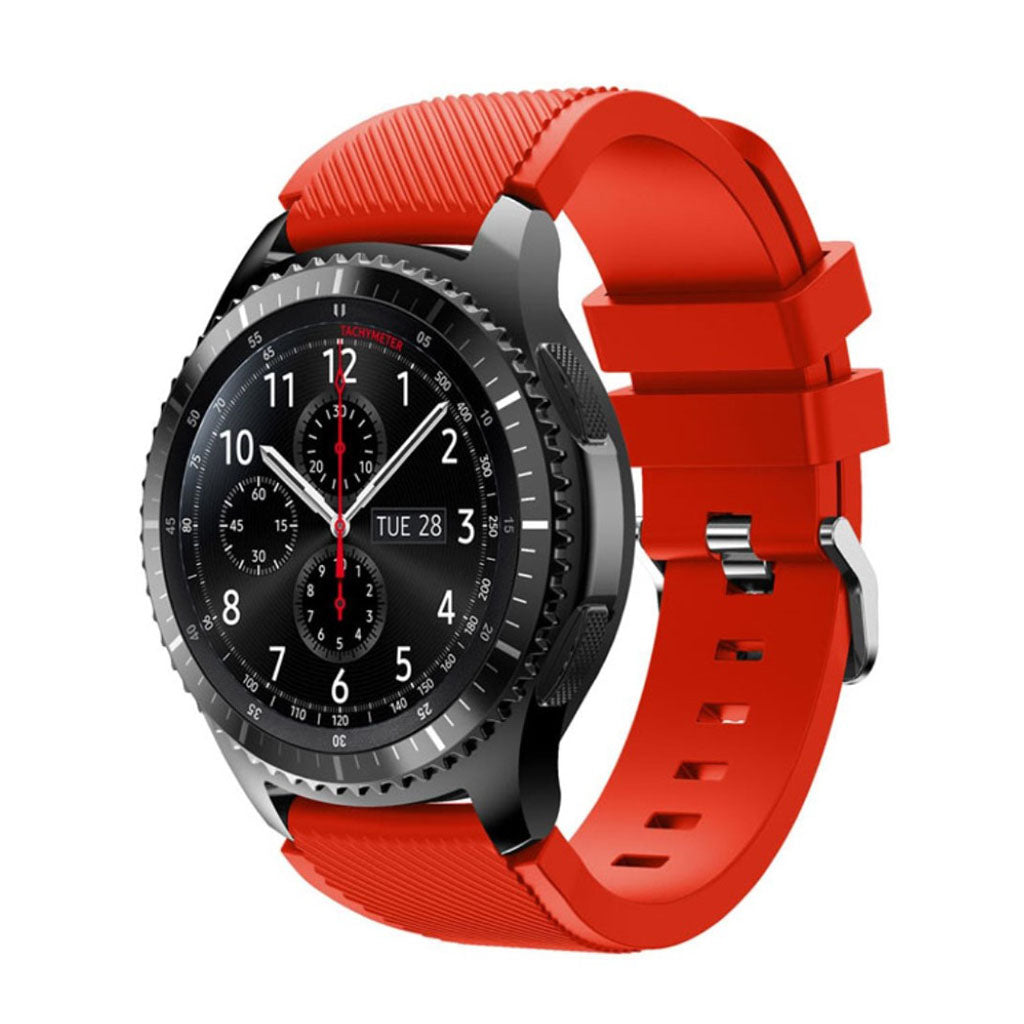 Fantastisk Samsung Gear S3 Silikone Rem - Rød#serie_13