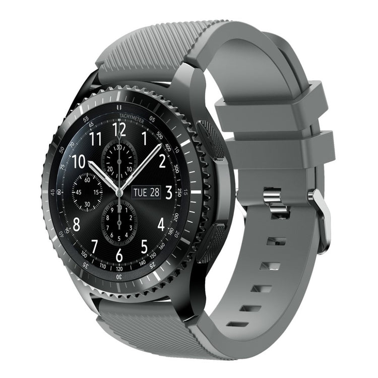 Fantastisk Samsung Gear S3 Silikone Rem - Sølv#serie_14