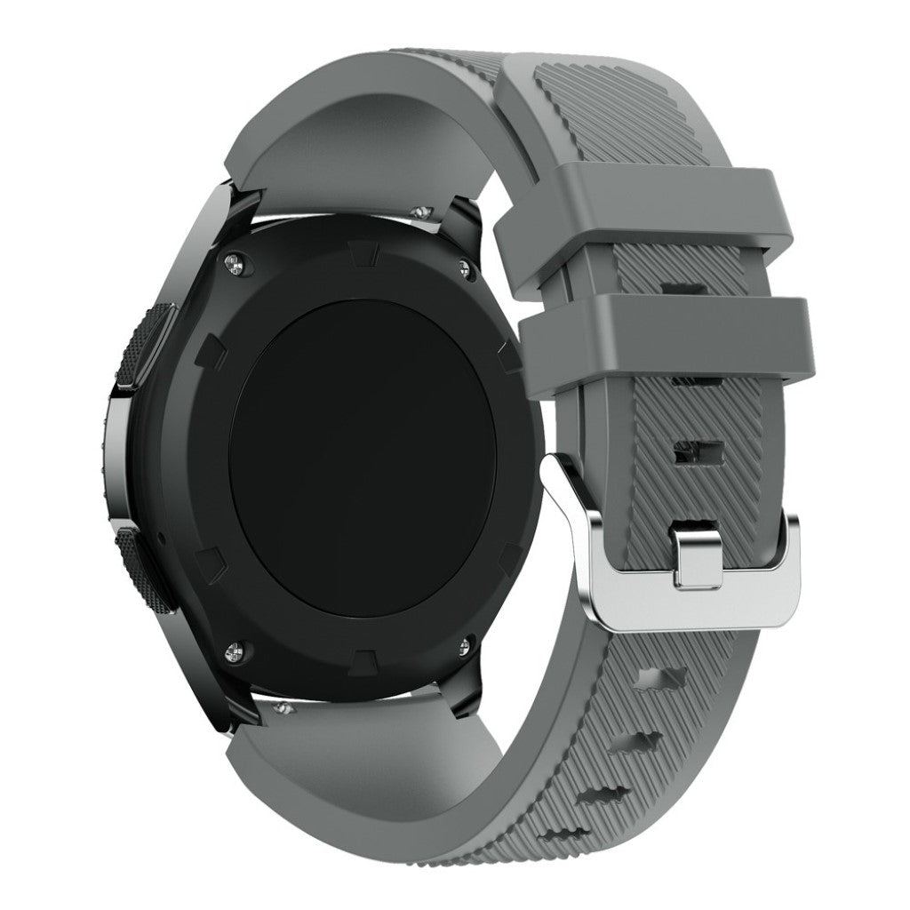 Fantastisk Samsung Gear S3 Silikone Rem - Sølv#serie_14