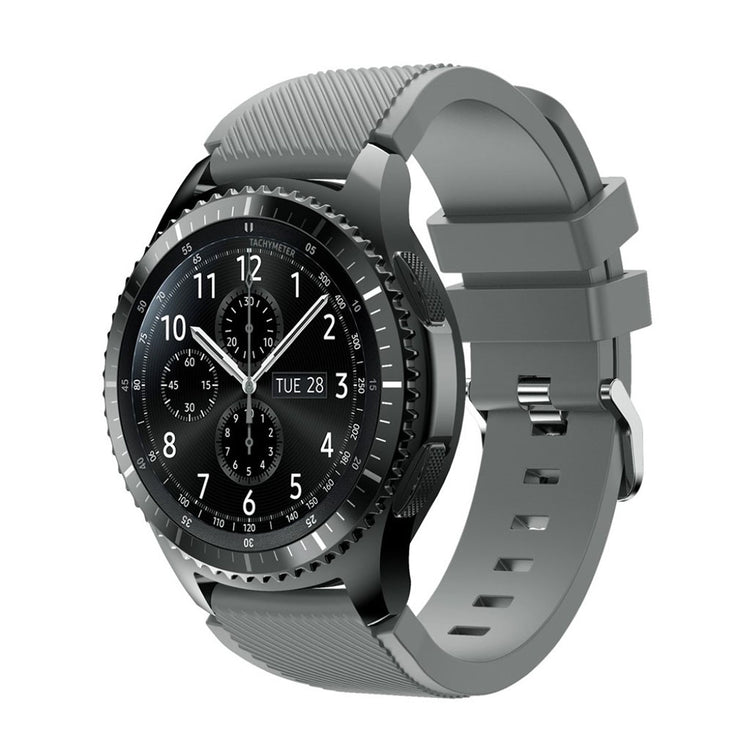 Fantastisk Samsung Gear S3 Silikone Rem - Sølv#serie_14