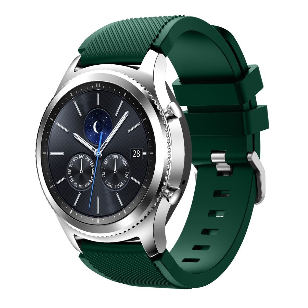 Fantastisk Samsung Gear S3 Silikone Rem - Grøn#serie_15