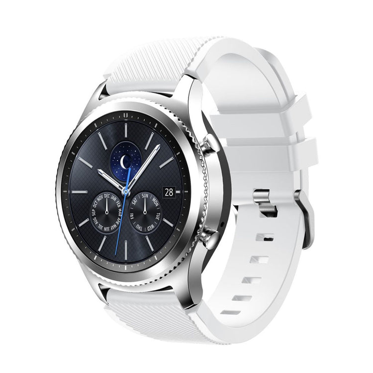 Fantastisk Samsung Gear S3 Silikone Rem - Hvid#serie_16