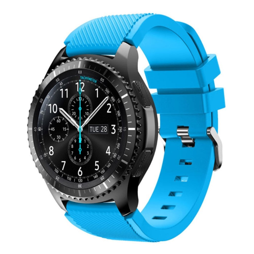 Fantastisk Samsung Gear S3 Silikone Rem - Blå#serie_5