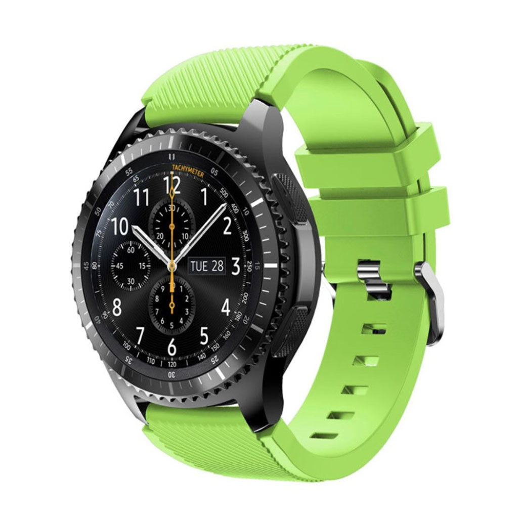 Fantastisk Samsung Gear S3 Silikone Rem - Grøn#serie_8
