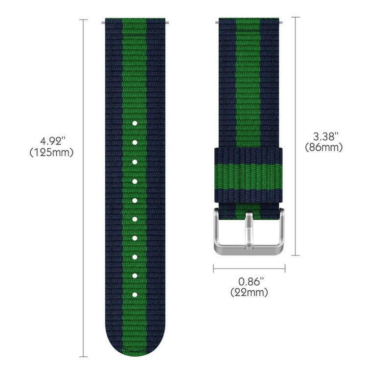 Rigtigt fed Samsung Gear S3 Nylon Rem - Flerfarvet#serie_2