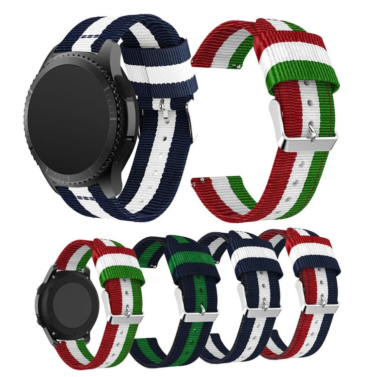 Rigtigt fed Samsung Gear S3 Nylon Rem - Flerfarvet#serie_4