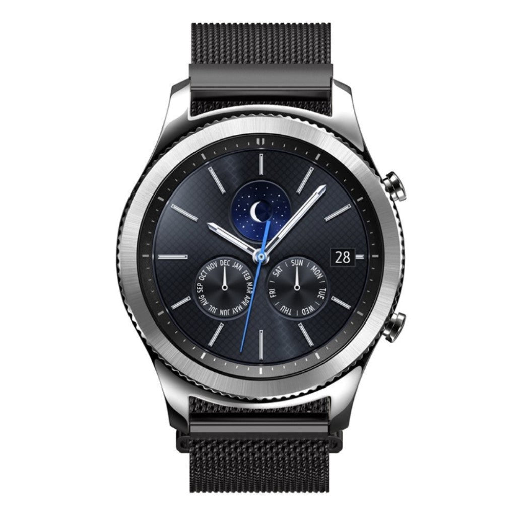 Tidsløst Samsung Gear S3 Metal Rem - Sort#serie_5