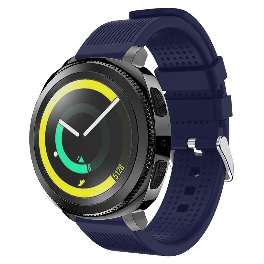 Meget smuk Samsung Gear Sport Silikone Rem - Blå#serie_1