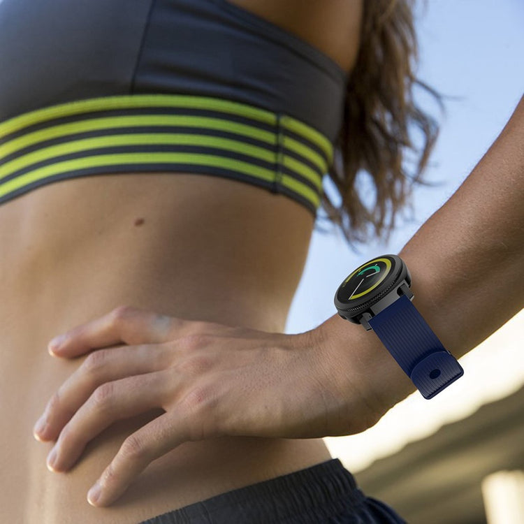 Meget smuk Samsung Gear Sport Silikone Rem - Blå#serie_1