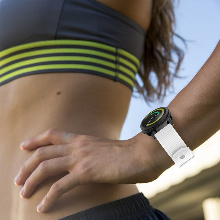 Meget smuk Samsung Gear Sport Silikone Rem - Hvid#serie_5