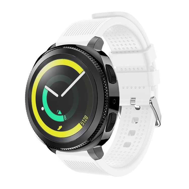 Meget smuk Samsung Gear Sport Silikone Rem - Hvid#serie_5