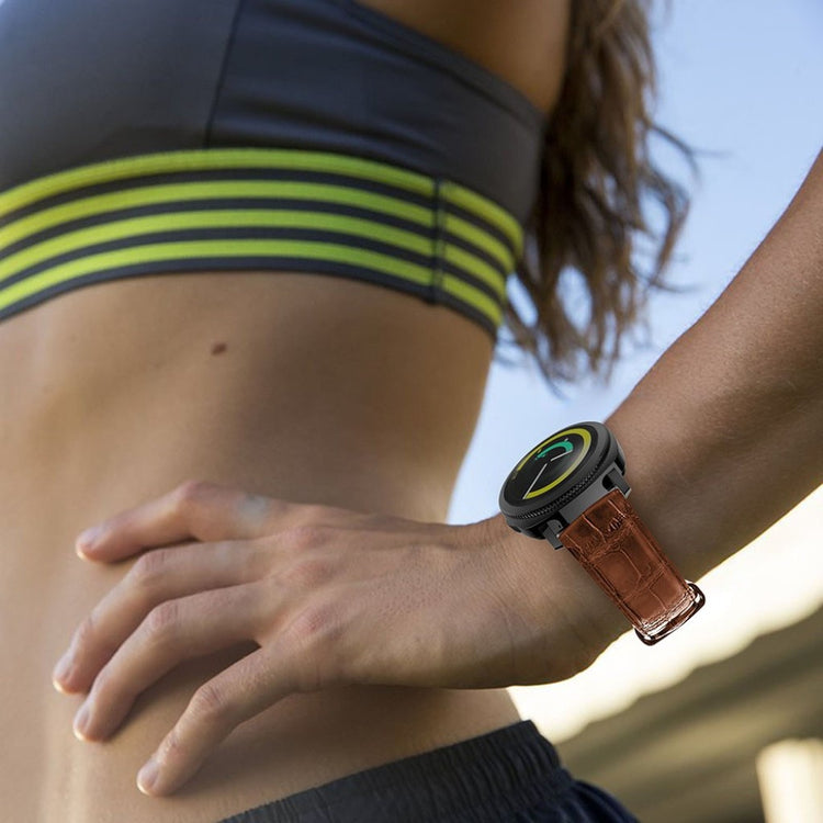 Vildt nydelig Samsung Gear Sport Ægte læder Rem - Brun#serie_1