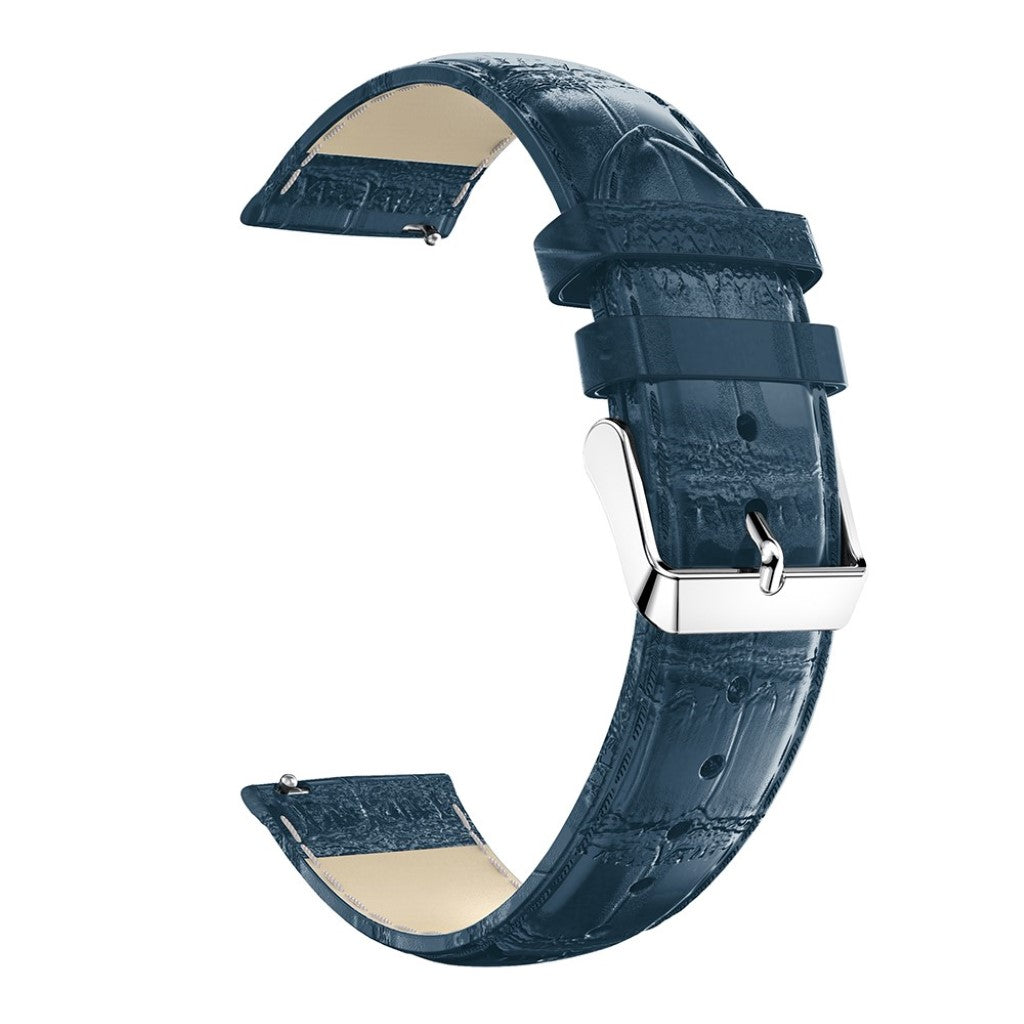 Vildt nydelig Samsung Gear Sport Ægte læder Rem - Blå#serie_2