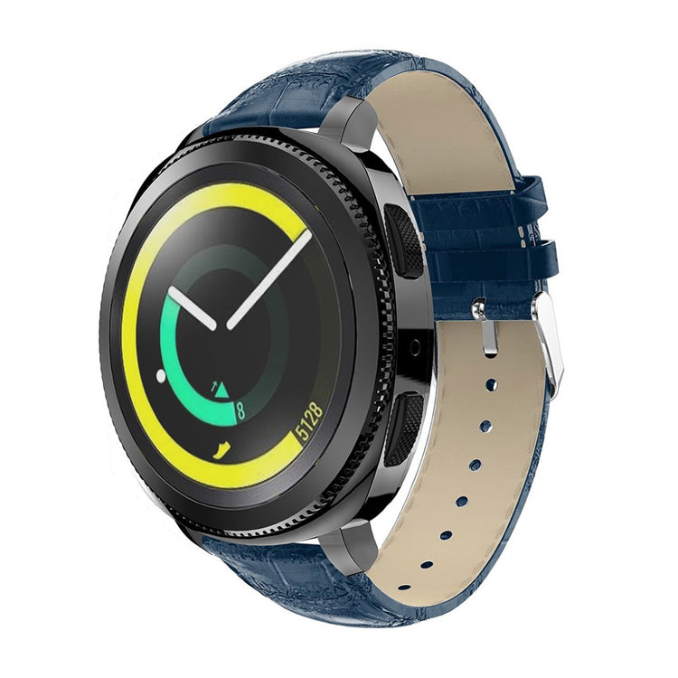 Vildt nydelig Samsung Gear Sport Ægte læder Rem - Blå#serie_2