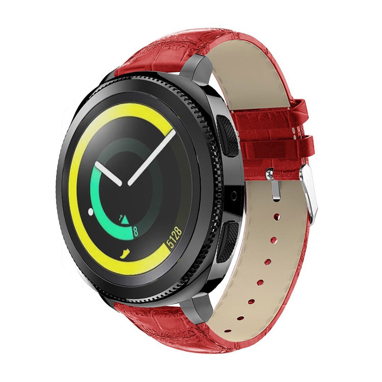 Vildt nydelig Samsung Gear Sport Ægte læder Rem - Rød#serie_3