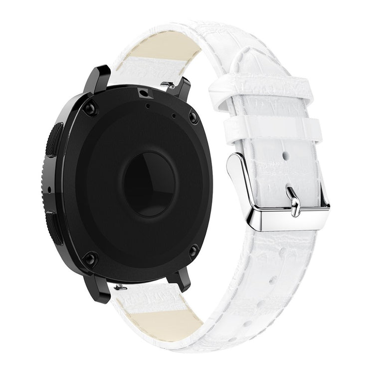 Vildt nydelig Samsung Gear Sport Ægte læder Rem - Hvid#serie_4