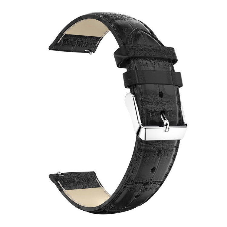 Vildt nydelig Samsung Gear Sport Ægte læder Rem - Sort#serie_5