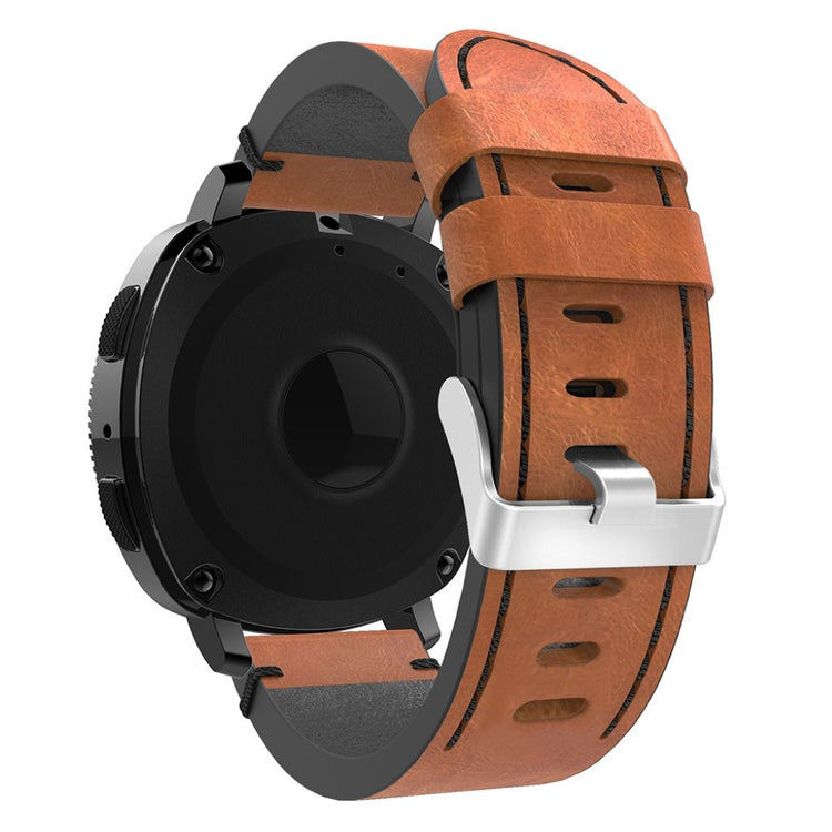 Fortrinligt Samsung Gear Sport Ægte læder Rem - Brun#serie_1