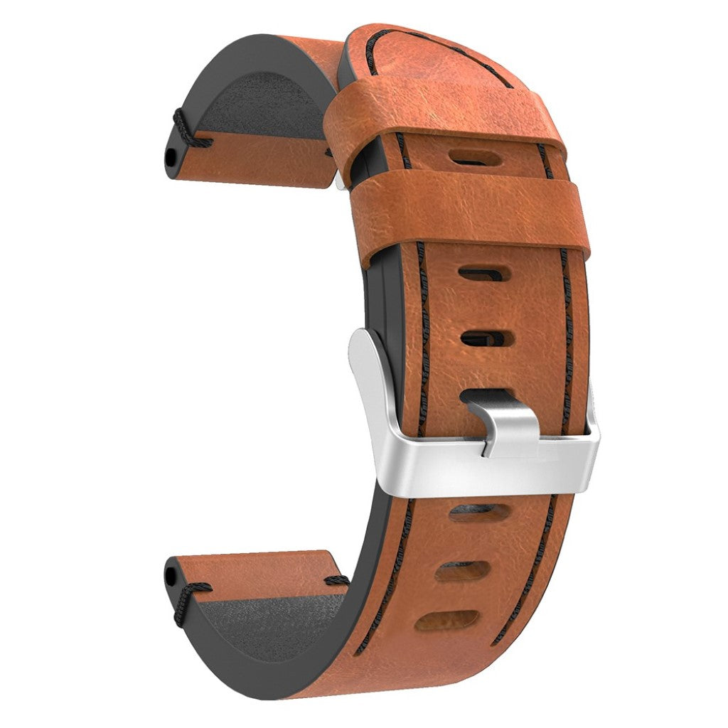 Fortrinligt Samsung Gear Sport Ægte læder Rem - Brun#serie_1