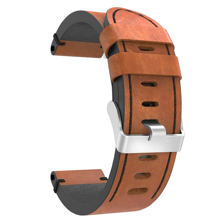 Fortrinligt Samsung Gear Sport Ægte læder Rem - Brun#serie_1