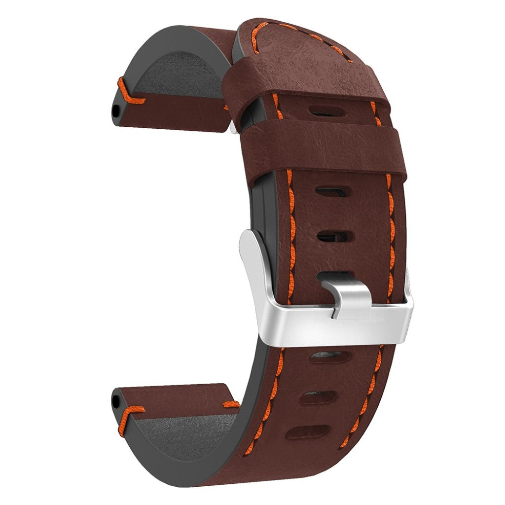 Fortrinligt Samsung Gear Sport Ægte læder Rem - Orange#serie_2