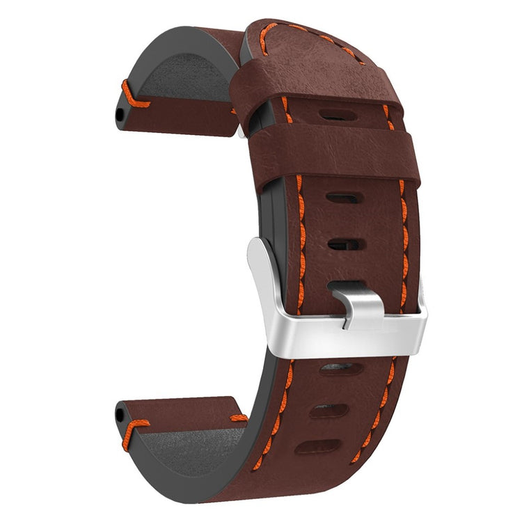 Fortrinligt Samsung Gear Sport Ægte læder Rem - Orange#serie_2