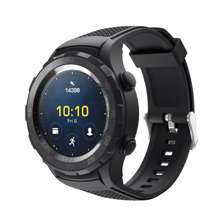 Meget nydelig Huawei Watch 2 Silikone Rem - Sort#serie_8