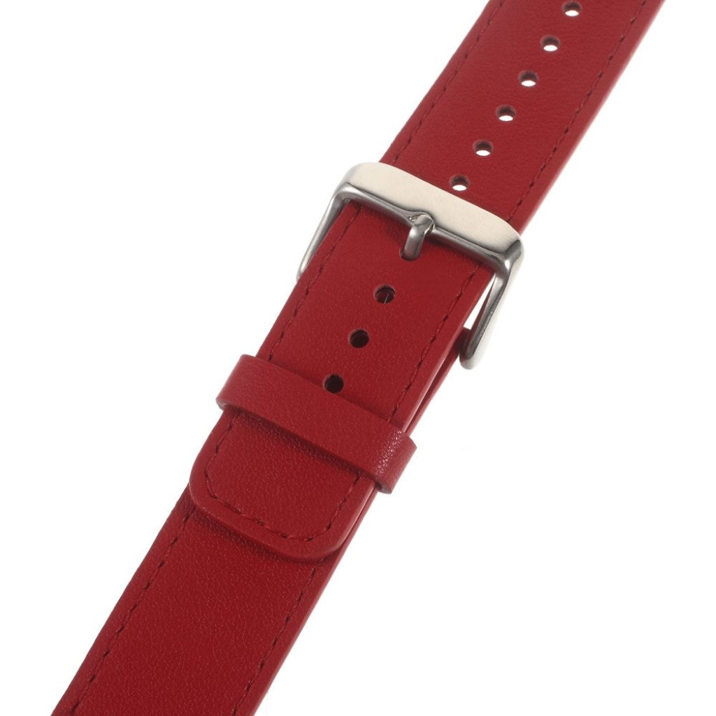 Meget hårdfør Huawei TalkBand B3 Ægte læder Rem - Rød#serie_2