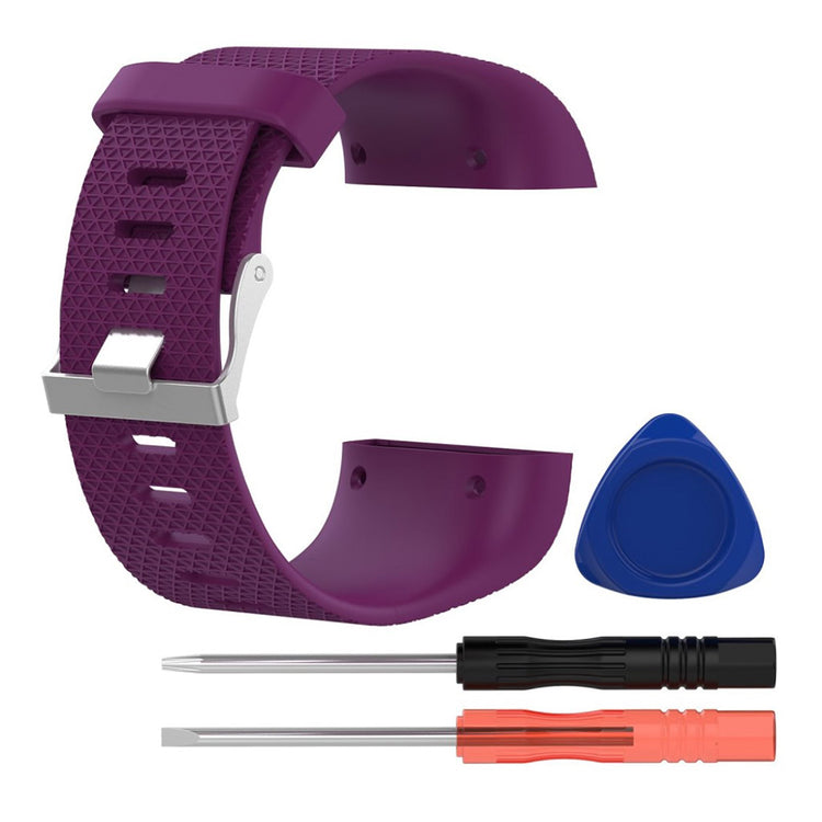 Rigtigt fantastisk Fitbit Surge Metal og Plastik Rem - Lilla#serie_2