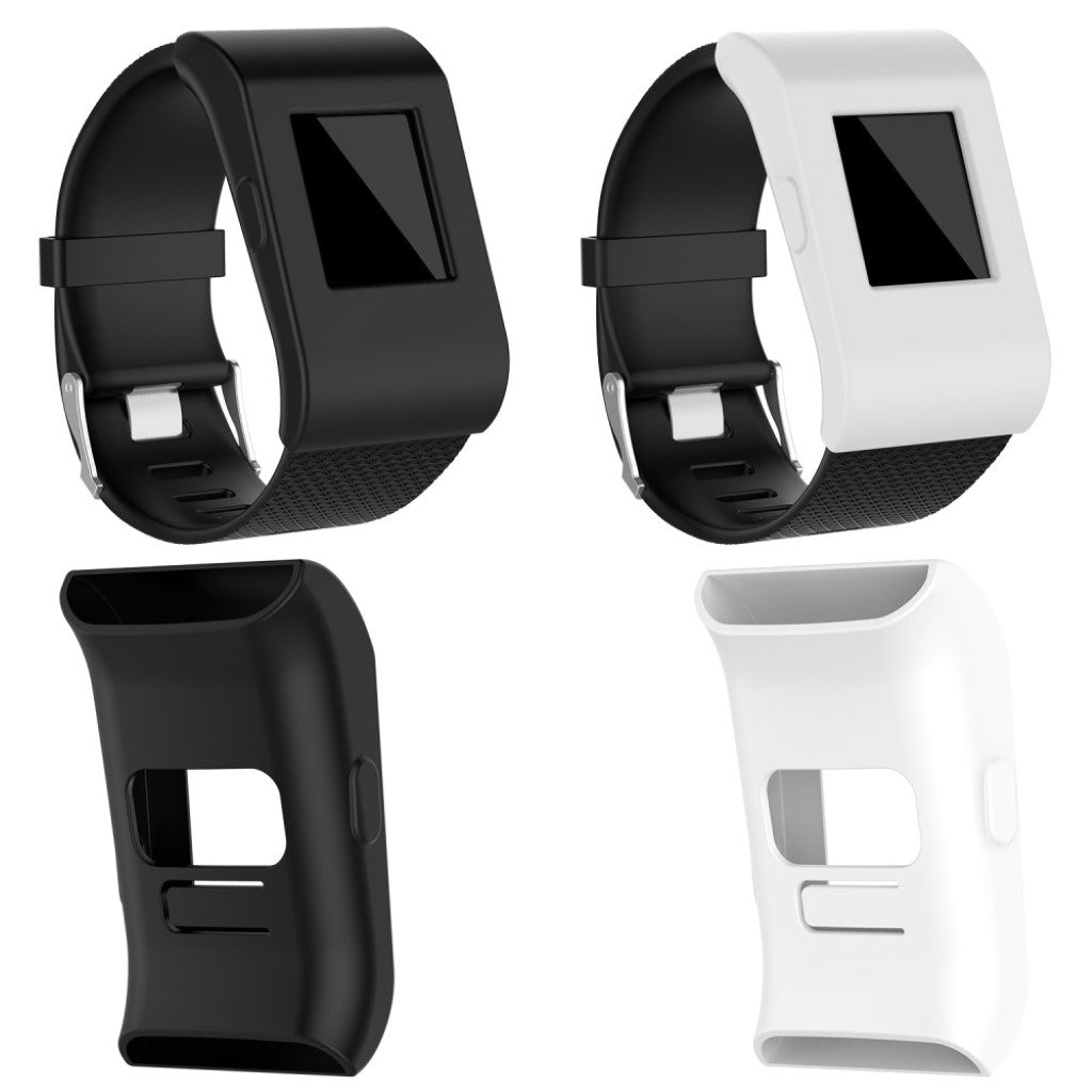 Fint Fitbit Surge Silikone Cover - Sort#serie_2