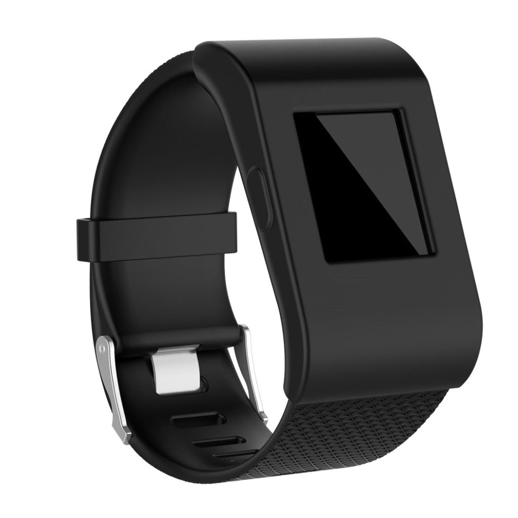 Fint Fitbit Surge Silikone Cover - Sort#serie_2