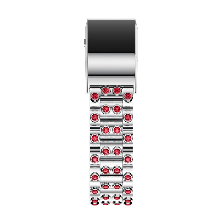 Mega fint Fitbit Charge 2 Metal og Rhinsten Rem - Sølv#serie_1