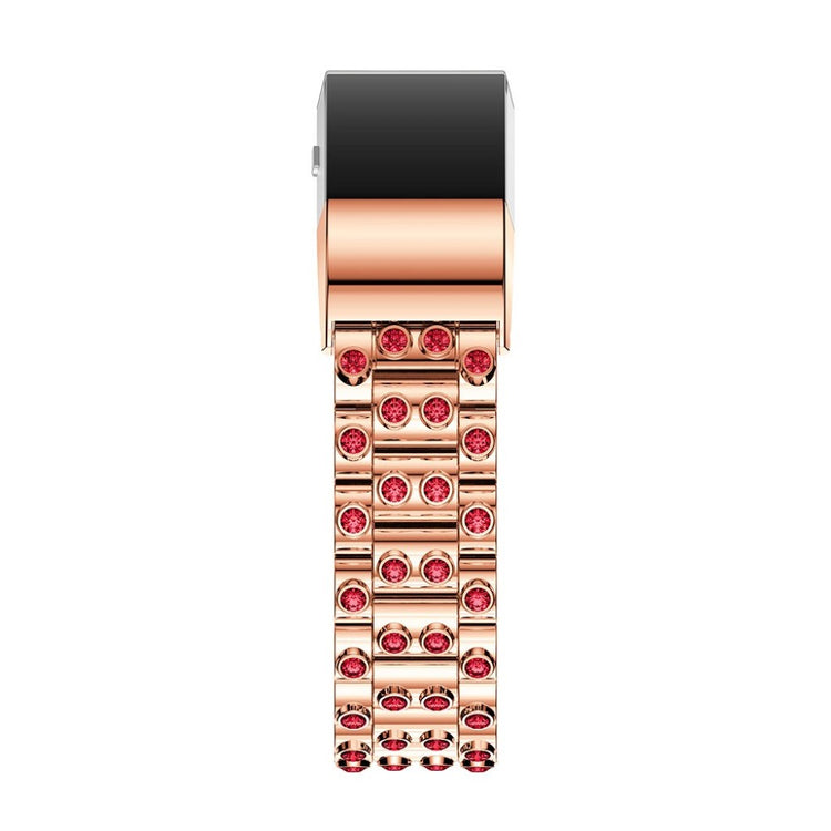 Mega fint Fitbit Charge 2 Metal og Rhinsten Rem - Pink#serie_3