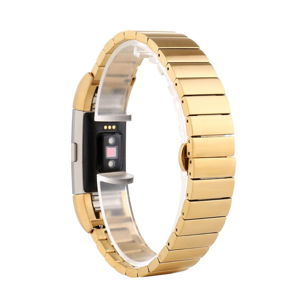 Helt vildt holdbart Fitbit Charge 2 Metal Rem - Guld#serie_1