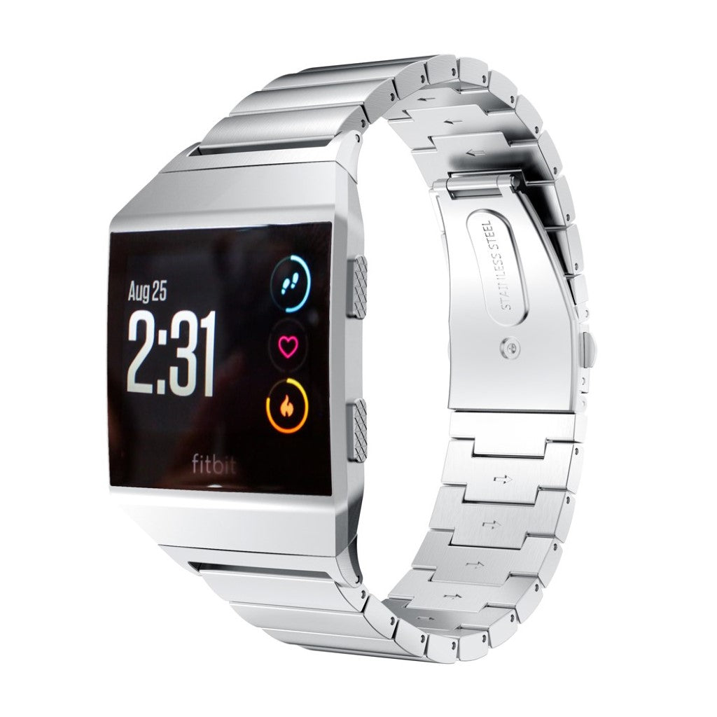 Rigtigt skøn Fitbit Ionic Metal Rem - Sølv#serie_3