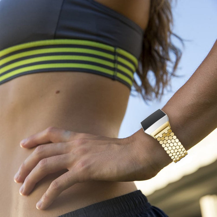 Helt vildt hårdfør Fitbit Ionic Metal Rem - Guld#serie_1